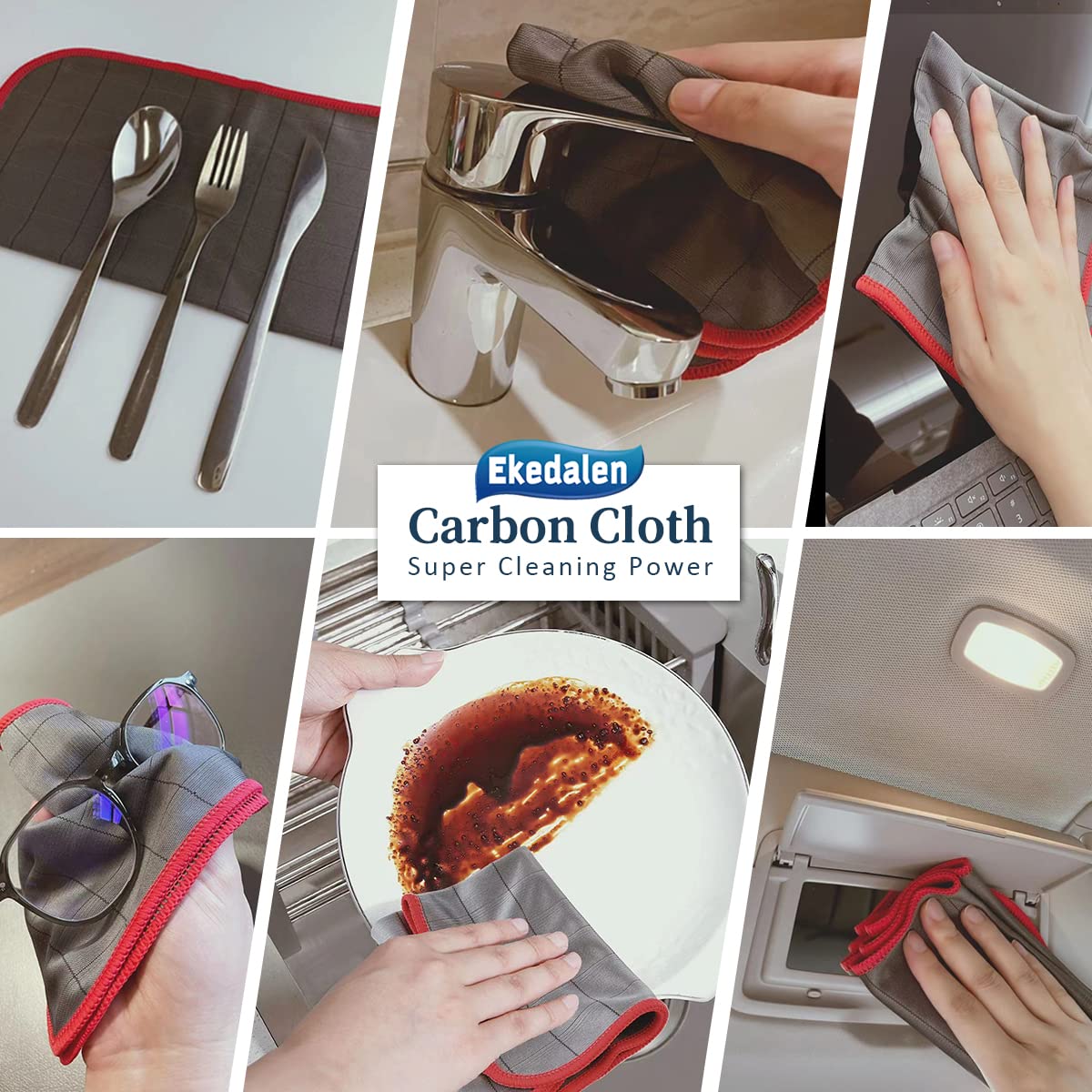 Lint Free Carbon Microfiber Cleaning Cloth Glass Window Polishing Streak Free Miracle Easy Clean Rag Reusable For Mirror Kitchen