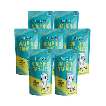 Fillo'S Walking Tamales, Corn Poblano Rajas, Pk Of 7, Ready-To-Eat, Delicious, Gluten-Free, Preservative-Free, Vegan Friendly, M