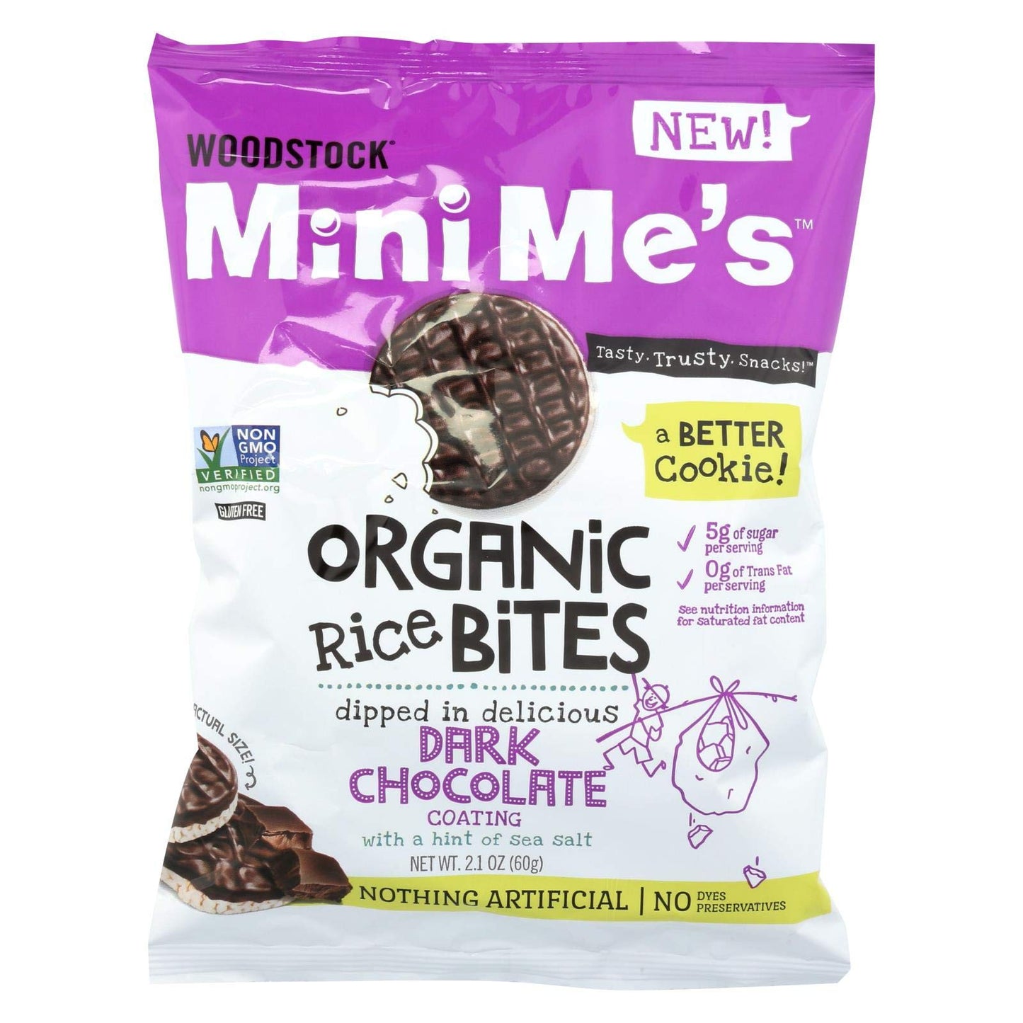Organic Dark Chocolate Rice Bites;With A Hint Of Sea Salt