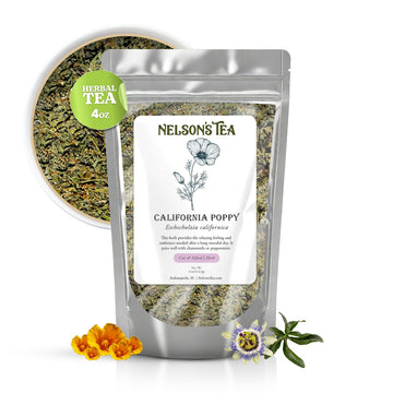 Nelson'S Tea - California Poppy - Cut & Sifted - Loose Leaf - Herbal Tea - 4 Oz