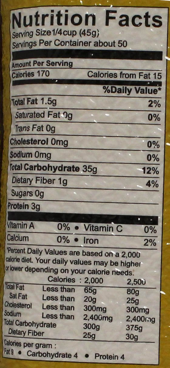 Asian Best Jasmine Brown Rice, 80 Ounce, 5 Pound Pack, Gluten-Free