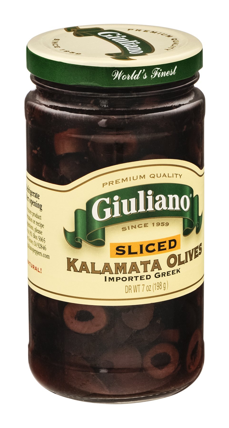 Giuliano, Olive Slcd Kalamata, 7 Oz, (Pack Of 6)
