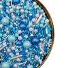 Blue Silver Sprinkles 120G/ 4.2Oz- Christmas Edible For Cake And Cupcake Sprinkles With Assorted Shapes And Sizes For Parties, M
