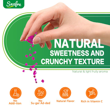 Freeze Dried Dragon Fruit, 6.53Oz/185G Freeze Dried Fruit, Frozen Dragon Fruit, Freeze Dried Dragon Fruit Cubes, No Added Sugars