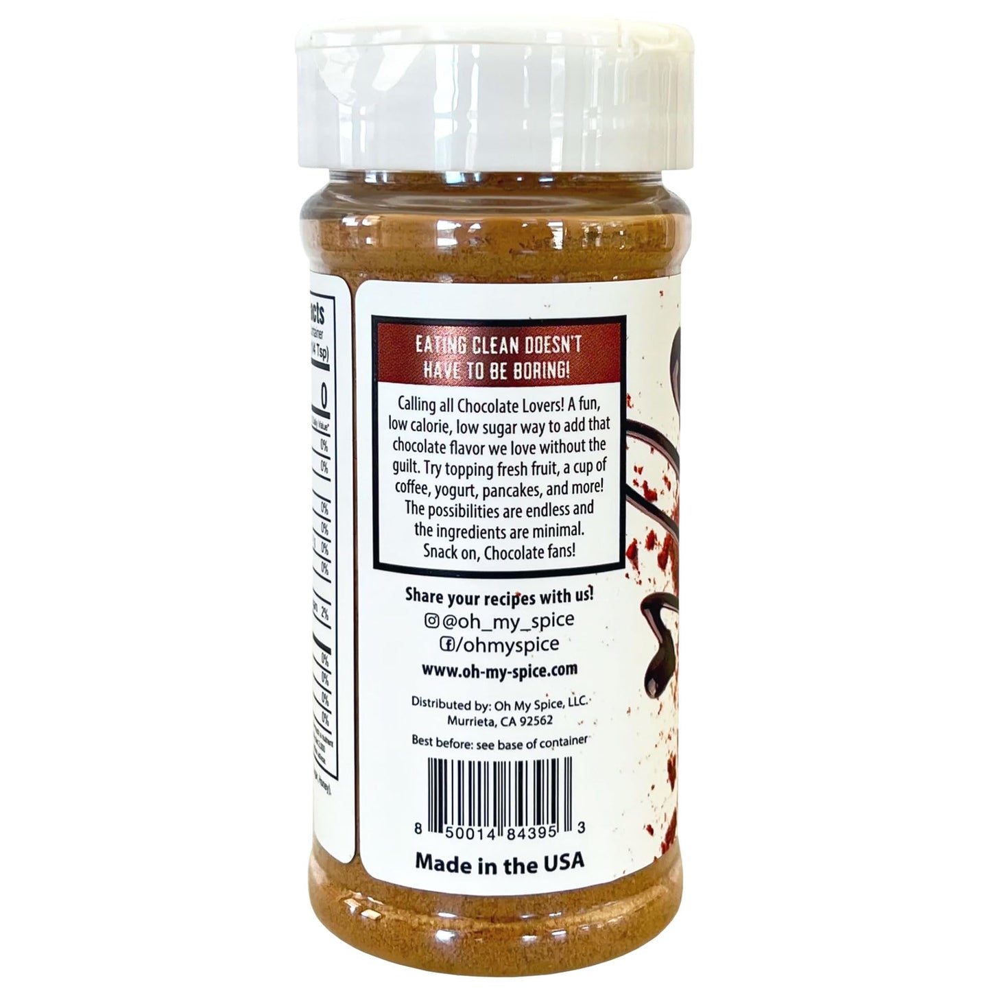 Chocolate Powder Ice Cream Topping - Gluten Free Cocoa Powder for Coffee, Pudding, Fruit, Dessert & Pancake Mix - Low Carb, Calo