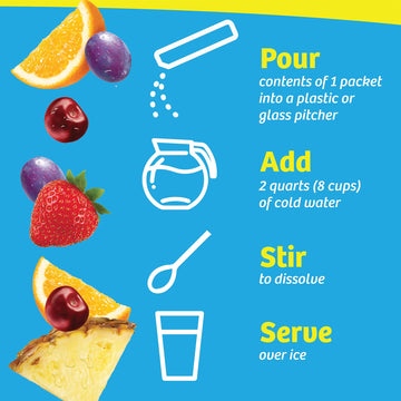 Wylers Light Pitcher Packs, Water Drink Mix, Fruit Punch,6 Pitcher Packets