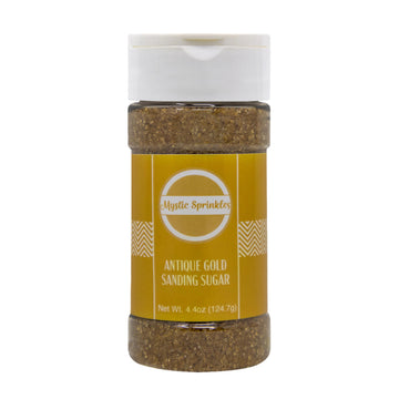 Mystic Sprinkles Sanding Sugar 4Oz Bottles (Antique Gold Sanding Sugar 4.4Oz)
