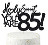 Happy 85th Birthday Cake Topper 85 Birthday Cake Toppers-Black Glitter, Funny 85th Cake Topper for Men For Women, 85th birthday