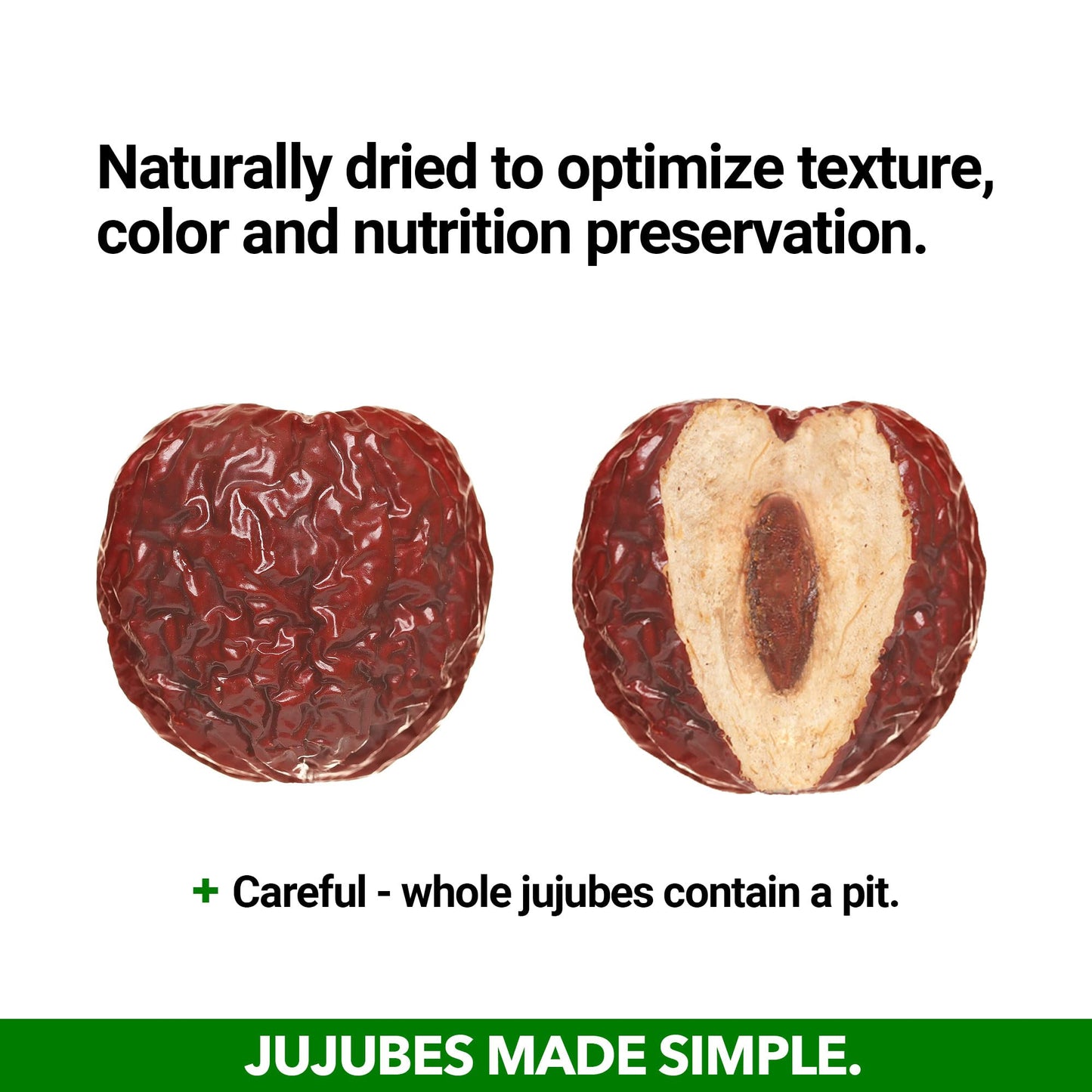 Jujume | Usda Organic California Grown Jujubes Red Dates | Individually Sorted 3X For Qa | High Grade Superfood | Healthy Dried
