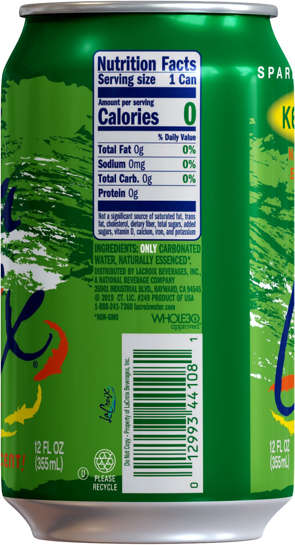 La Croix Sparkling Water Naturally Essenced Sparkling Water, Key Lime, 12 Fluid Ounce (Pack Of 12)