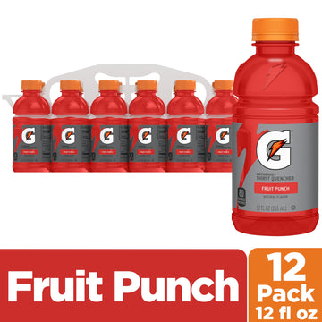 Gatorade Fruit Punch, 12 Fl Oz Bottles, 12 Pack
