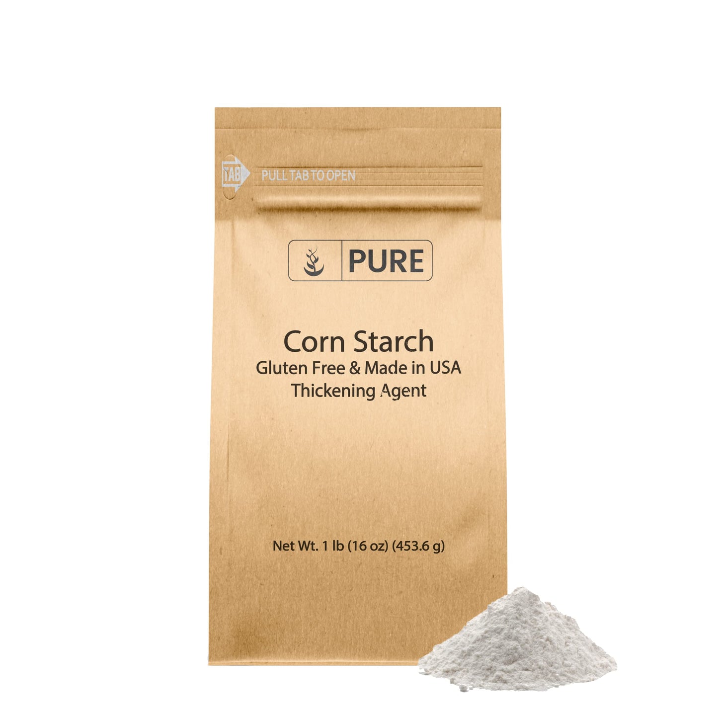 Pure Original Ingredients Corn Starch (1 lb) Thickener For Sauces, Soup, & Gravy