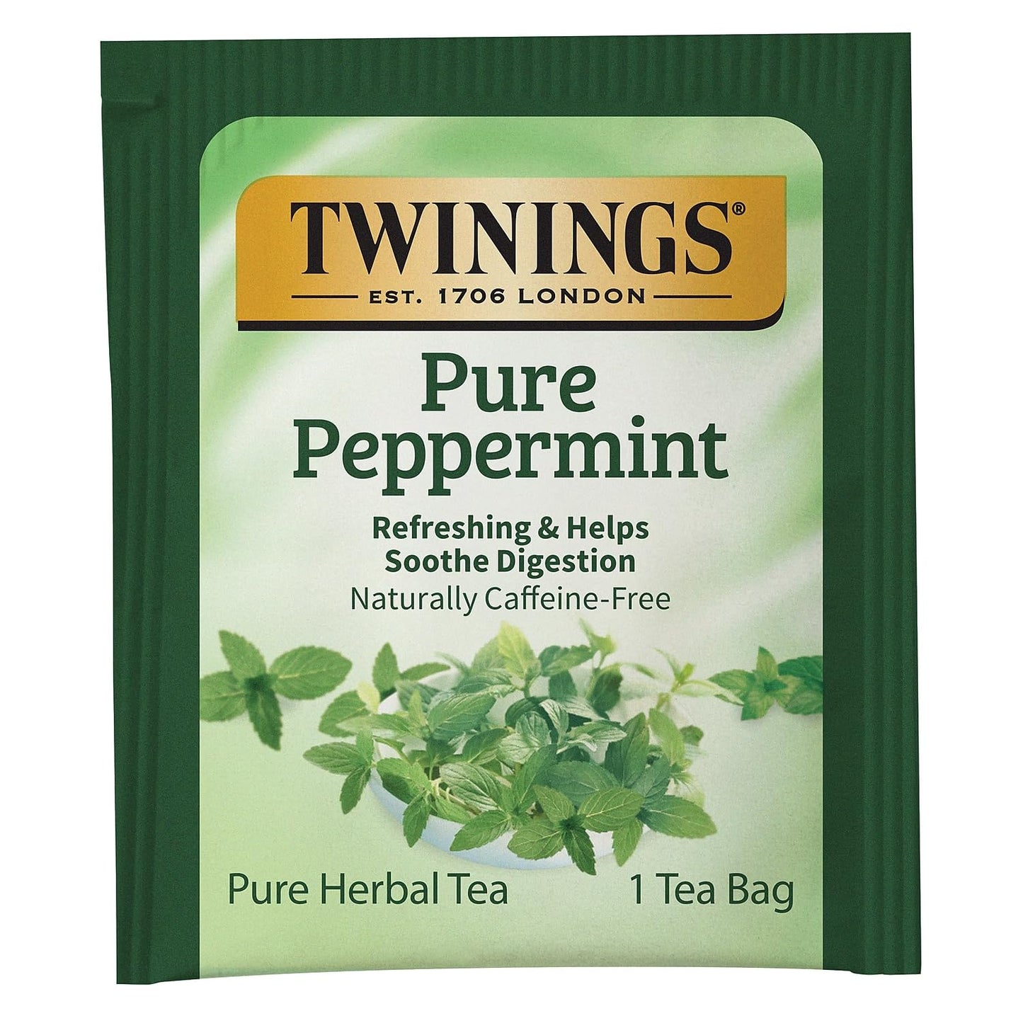 Twinings Pure Peppermint Tea Bags, 25 Count, Paper, Pack of 1