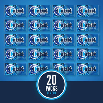 ORBIT Peppermint Chewing Gum Sugar-Free, 20 Packs of 14-Pieces (280 Total) - ORBIT Gum Bulk