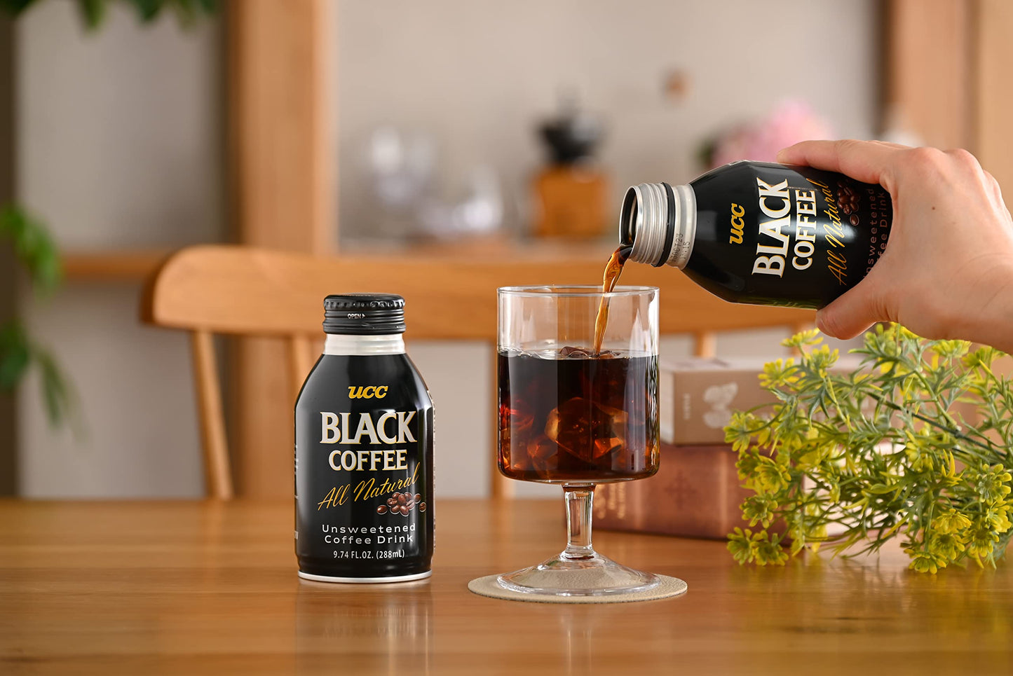 UCC Ready to Drink Black Coffee, All Natural, Unsweetened, 9.74 FL OZ, Pack of 24