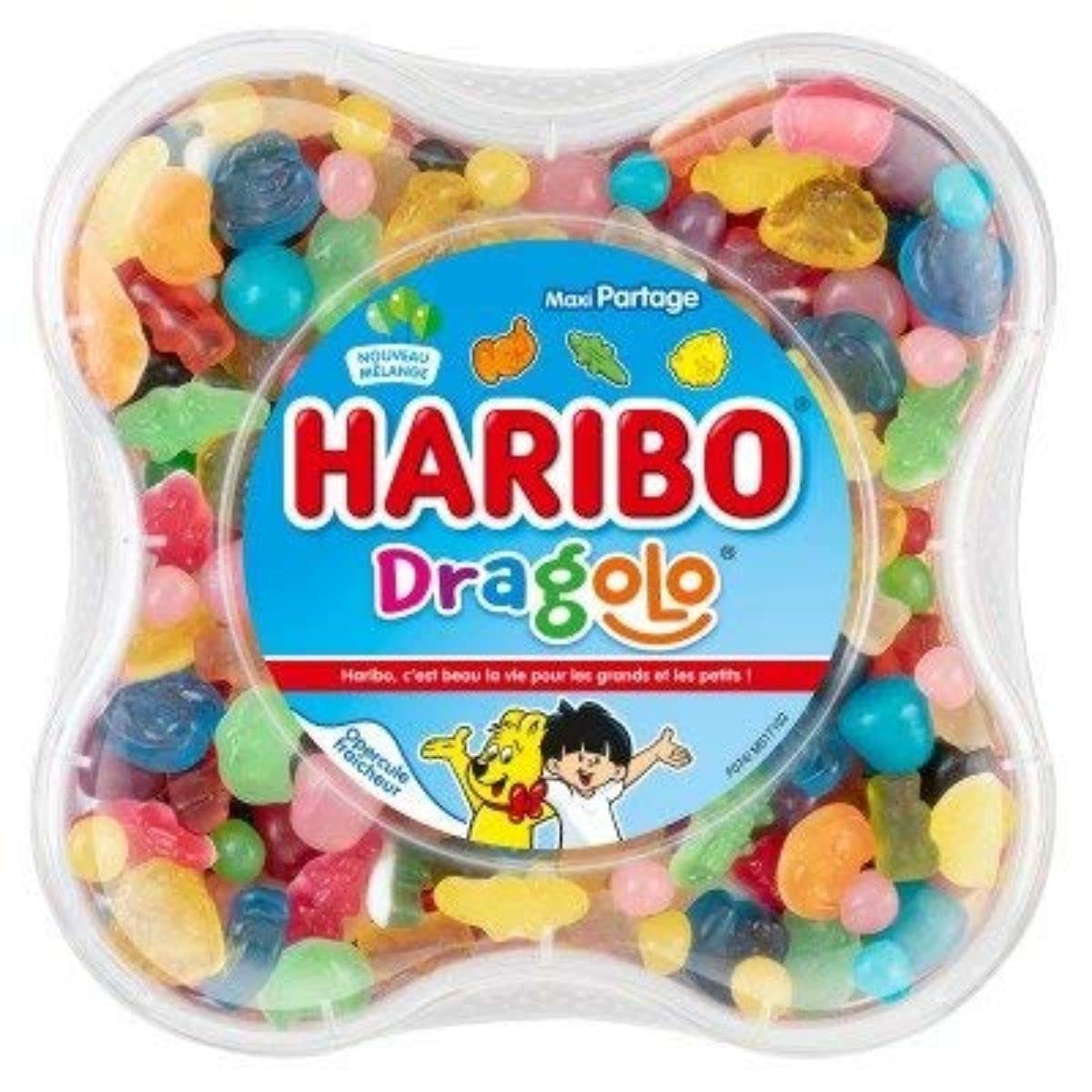 Haribo Dragolo - Resealable Plastic Tub from FRANCE