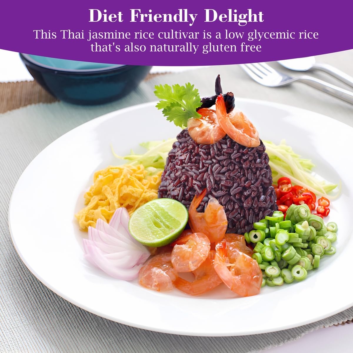 Fusion Select 5 Lb Riceberry Rice - Nutrient-Dense Purple Whole Grain Rice Rich In Fiber & Anthocyanins - Subtly Sweet, Nutty &