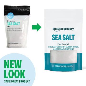 large online retailer Grocery Sea Salt Fine Ground, 1 Pound, Previously Happy Belly, Packaging May Vary