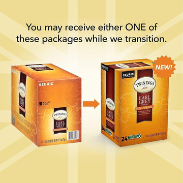 Twinings Decaf Earl Grey K-Cup Pods For Keurig, Decaffeinated Black Tea Flavoured With Citrus And Bergamot, 24 Count