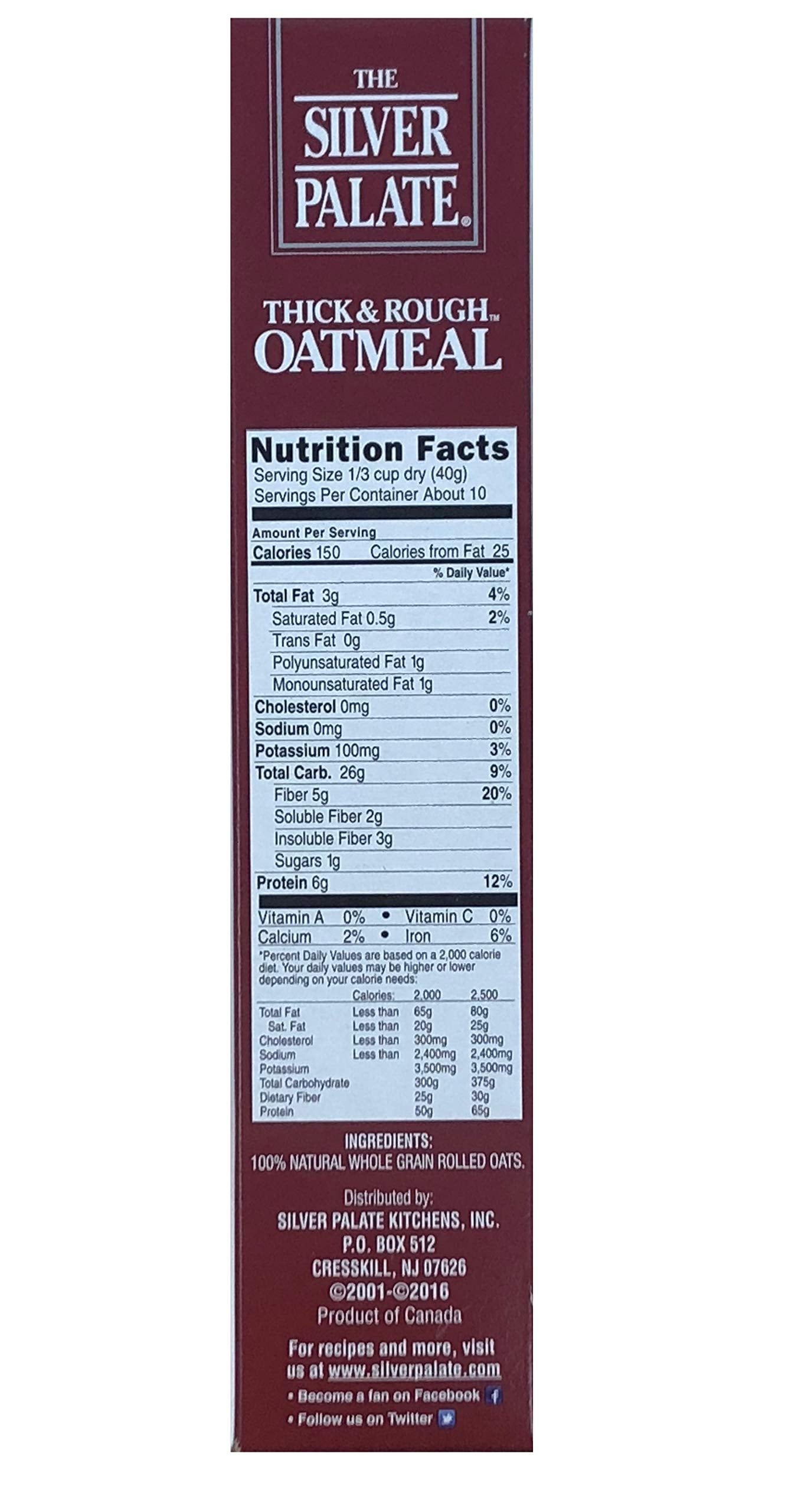 The Silver Palate Oatmeal, Thick & Rough, 14-Ounce Box (Pack of 4)