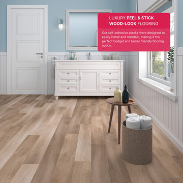 Lucida Surfaces Luxury Vinyl Flooring Tiles-Peel And Stick Floor Tile For Diy Installation-Sample Wood-Look Plank-Honey-Basecore