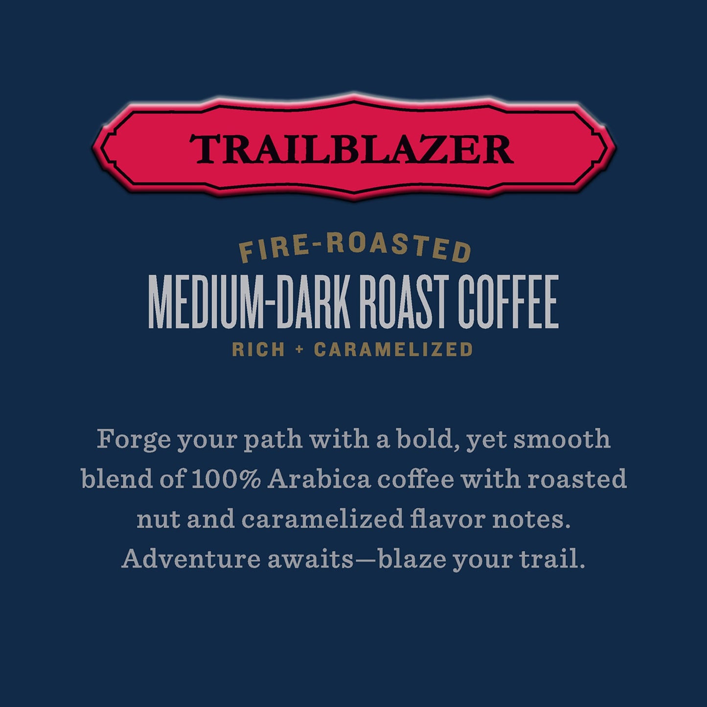 1850 Trailblazer, Medium-Dark Roast Ground Coffee, 12 Ounces (Pack Of 2)