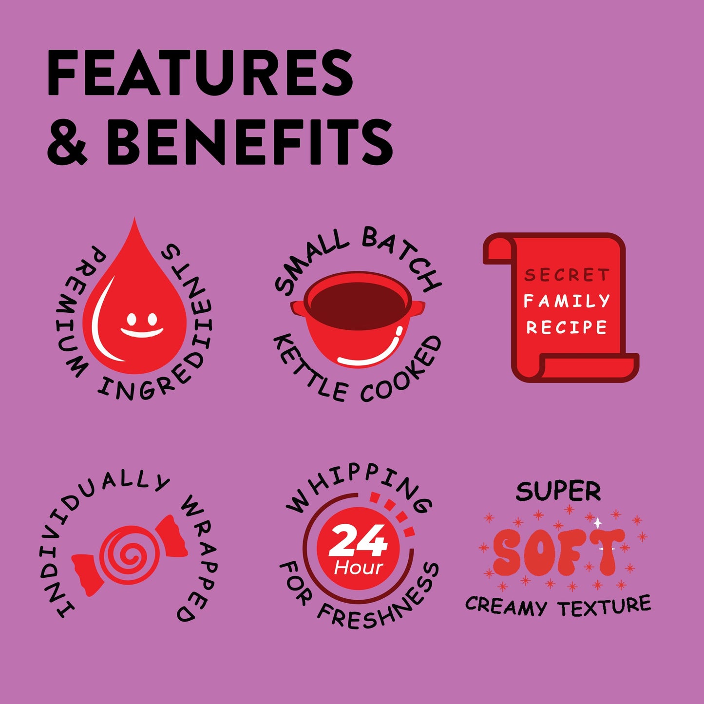 Taffy Town Saltwater Taffy- Pomegranate | Gourmet Taffy| Nougat-Style Candy| Soft & Delicious| Sumer Snack Treats| Party Good Candies| 2.5Lbs