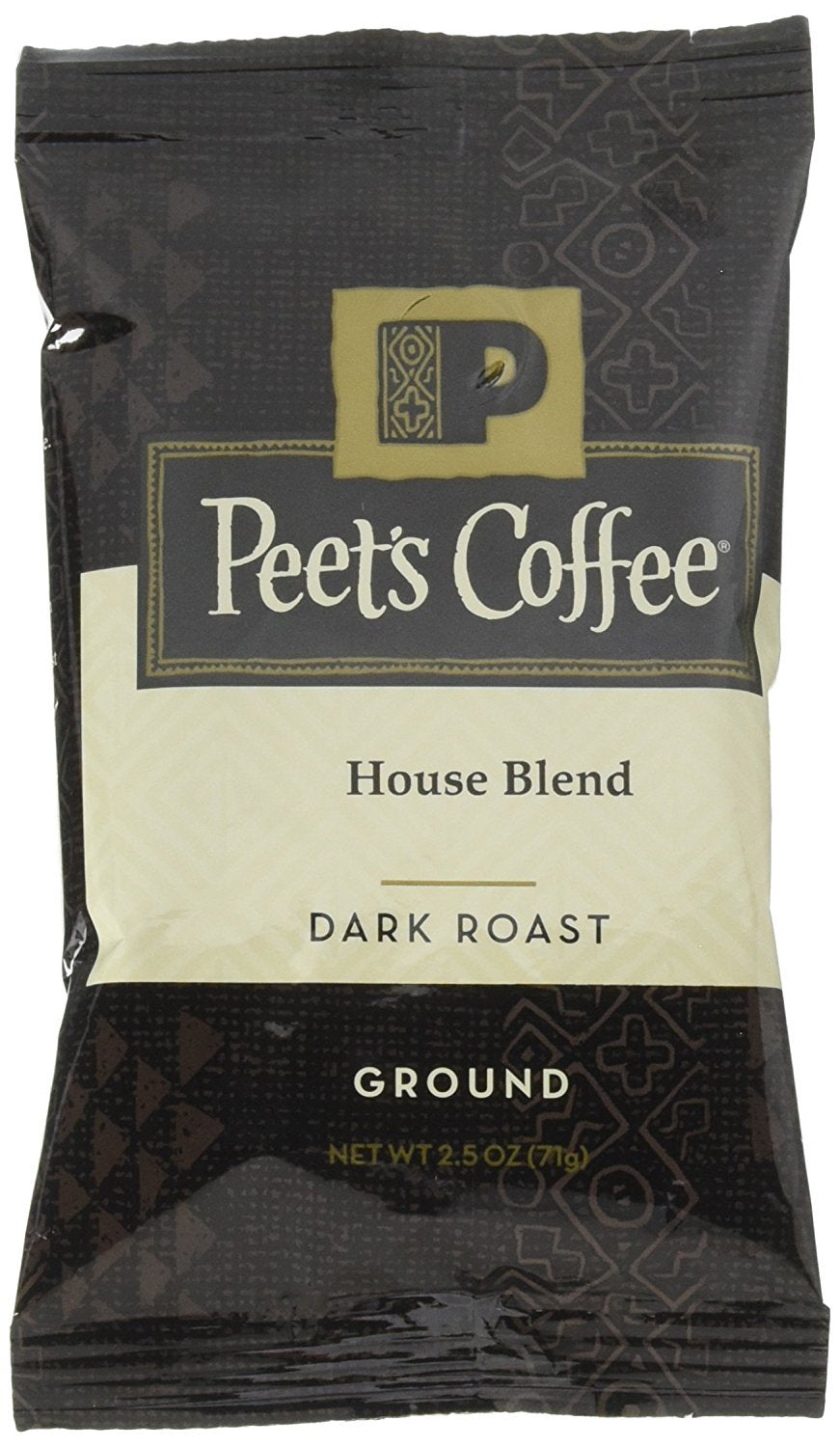 Peet'S Coffee House Blend, Dark Roast Ground Coffee, 2.5 Oz Portion Packs (Pack Of 18)