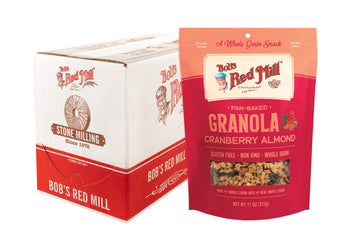 Bobs Red Mill Cranberry Almond Homestyle Granola, 11 Ounce Bag (Pack of 6), Certified Gluten Free, Non-GMO, Whole Grain