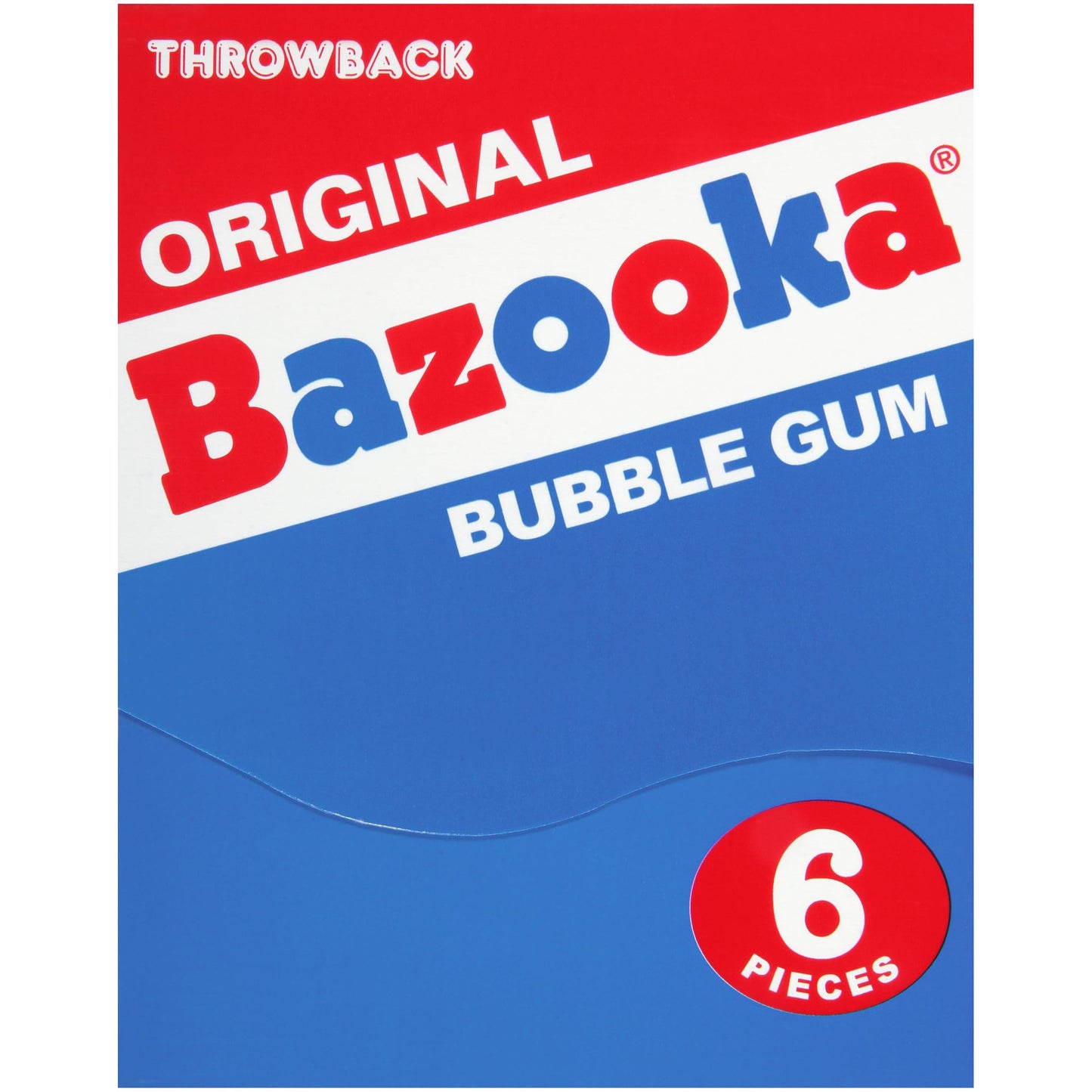 Bazooka Bubble Gum Individually Wrapped Pink Chewing Gum In Original Flavor - 6 Piece Mini-Wallet Packs (Pack Of 12) - Fun Holiday Stocking Stuffers - Festive Christmas Candy Gift For Kids