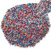 Homankit Patriotic Sprinkles Red White and Blue Nonpareils Sprinkles Edible Cookie Decorations Mini Pearls for Decorating Cake,