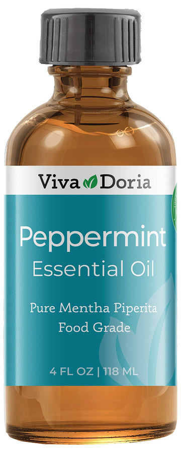 Viva Doria Peppermint Essential Oil, 100% Pure, Natural, Northwest Peppermint Essential Oil, Undiluted, For Aromatherapy | Food Grade, 118 Ml (4 Fluid Ounce)