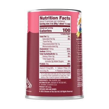 Chicken Of The Sea Alaskan Pink Salmon, 14.75 Ounce Can (Pack Of 1), Wild Caught Canned Salmon, Traditional Style
