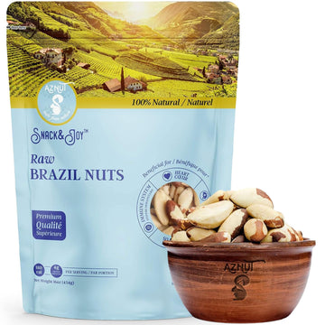 Aznut Brazil Nuts, Superior To Natural And Raw Shelled, No Ppo, Vegan And Keto Friendly, Gluten Free, Peanut Free And Vegan, Non Gmo Certified Premium Quality Super Food, Fresh And Crunchy, Kosher Certified (Raw, 5 Lb)