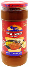 Rani Sweet Mango Chutney (Indian Preserve) 17.6oz (500g) 1.1lbs Glass Jar, Ready to eat, Vegan ~ Gluten Free, All Natural, NON-G