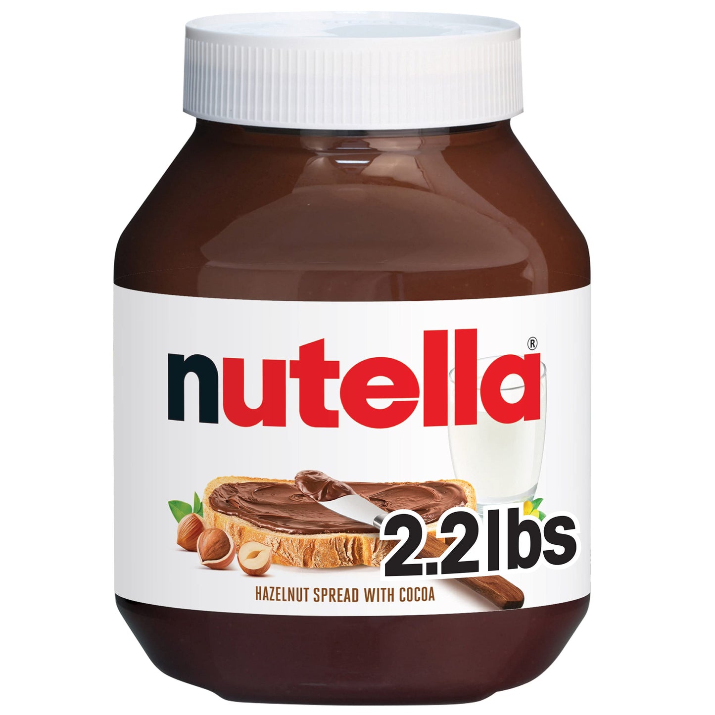 Nutella Hazelnut Spread With Cocoa For Breakfast, 35.3 Oz Jar, Holiday Baking And Desserts