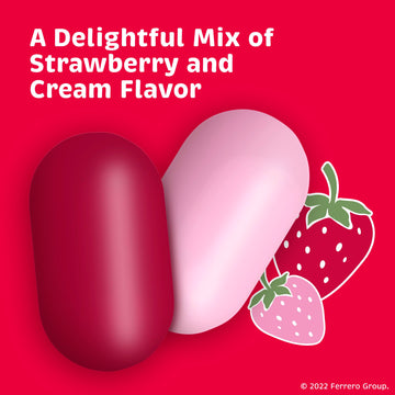 Tic Tac Strawberry & Cream Flavored Mints, 8 Count, On-The-Go Refreshment, Stocking Stuffers, 3.4 Oz Each