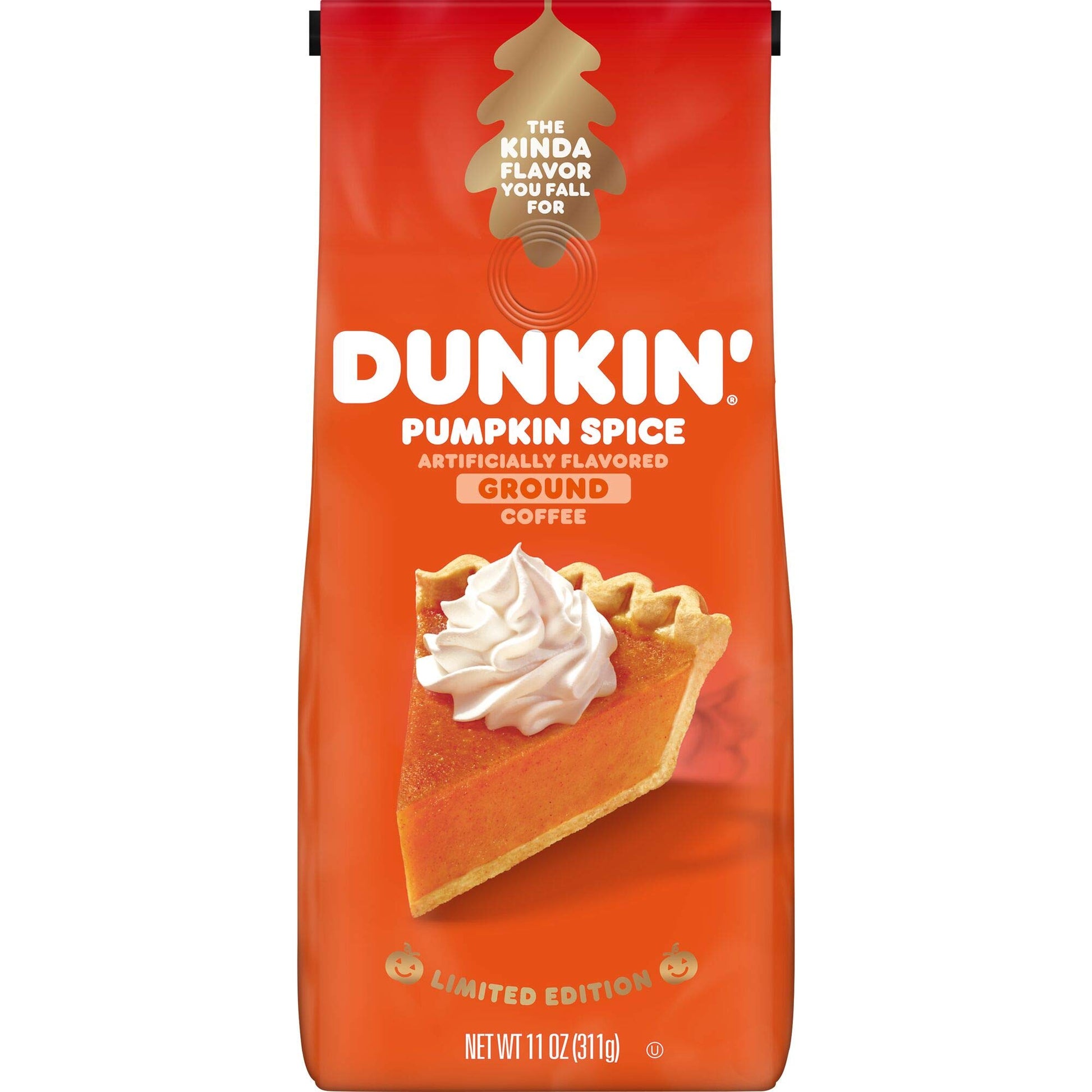 Dunkin Pumpkin Spice Flavored Ground Coffee, 11 Ounces