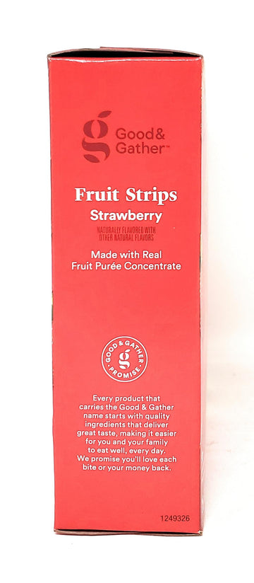 Strawberry Fruit Strips | No Artificial Flavors Or Certified Synthetic Colors | Strawberry Naturally Flavored With Other Natural
