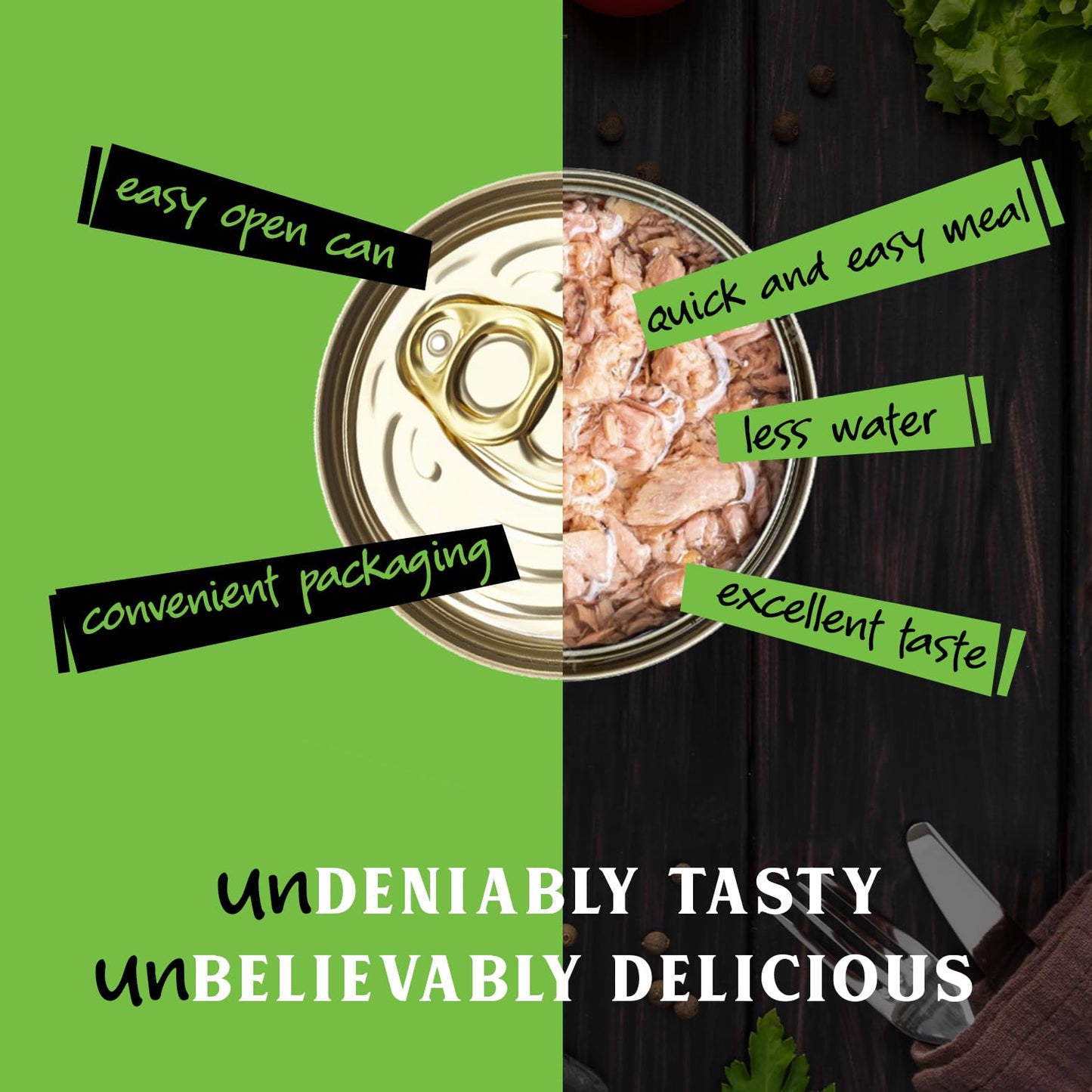 Unmeat Plant Based Tuna Style Flakes | Easy To Prepare Vegan Canned Tuna Flakes In Water, 12 Pack