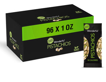 Wonderful Pistachios In Shell, Roasted & Salted Nuts, 1 Ounce Bag (Pack of 96), Protein Snacks, On-the-Go, Individually Wrapped