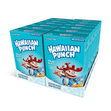 Juicy Mixes Hawaiian Punch Powder Drink Mix, Sugar Free, 10.56 oz, Excellent Source of Vitamin C, Polar Blast Flavor, 96 Sticks