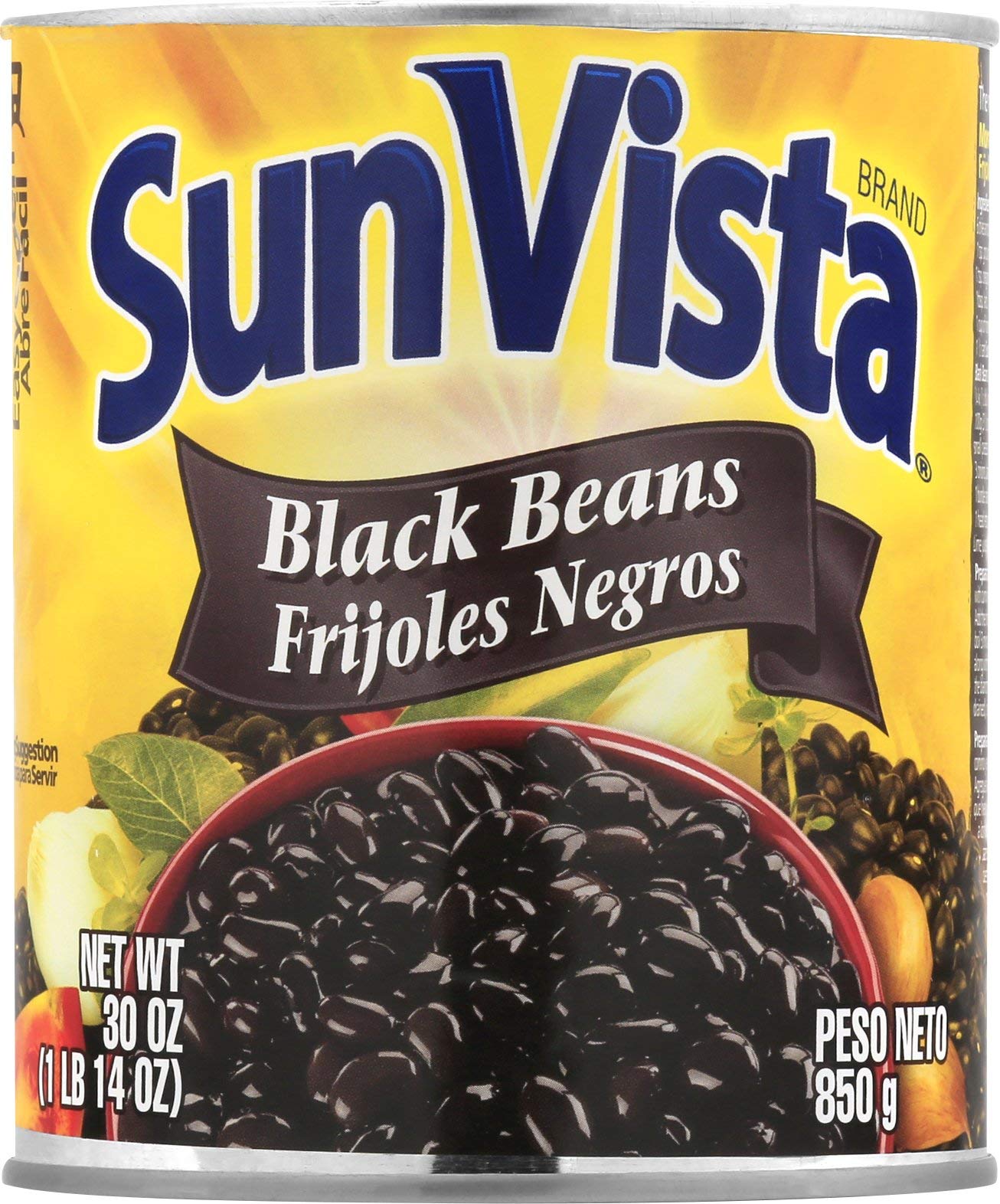 Sun Vista Regular Black Bean Bean, 30 Oz