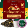 Gya Tea Co Caffeinated Mushroom Chai Black Tea Pod (16 Count) - Smooth, Flavourful, Robust, Enjoy Hot Or Iced