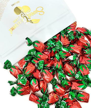 Arcor Strawberry Buds Filled Hard Candy Bon Bons Bulk | 3 Pounds
