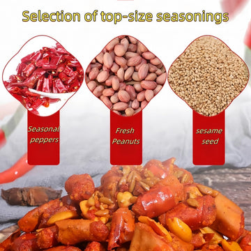 Peanuts Hot Spicy Snacks,Crunchy Magic Chili With Peanut,Pretzels, Sesame Sticks, Toasted Corn & Cashews,8.8 Oz(250G),Chinese Tr