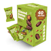 Realsy Medjool Dates - Organic, Gluten-Free, Vegan Snack, No Sugar Added, Single Wrapped (40 ct), Almond Butter