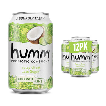 Humm Kombucha Coconut Lime - Organic, Vegan & Gmo-Free (12 Pack)