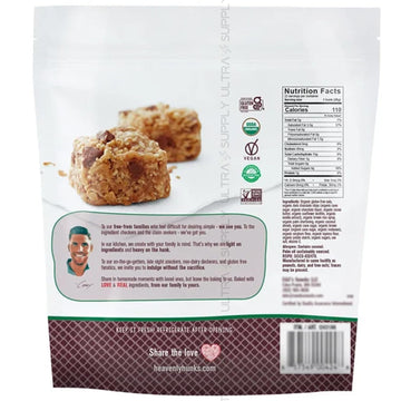 Heavnly Hunks Organic Oatmeal Dark Chocolate (22 Oz.) - Gluten-Free, Vegan, Non-Gmo Superfood Cookies - Soft-Baked, Individually