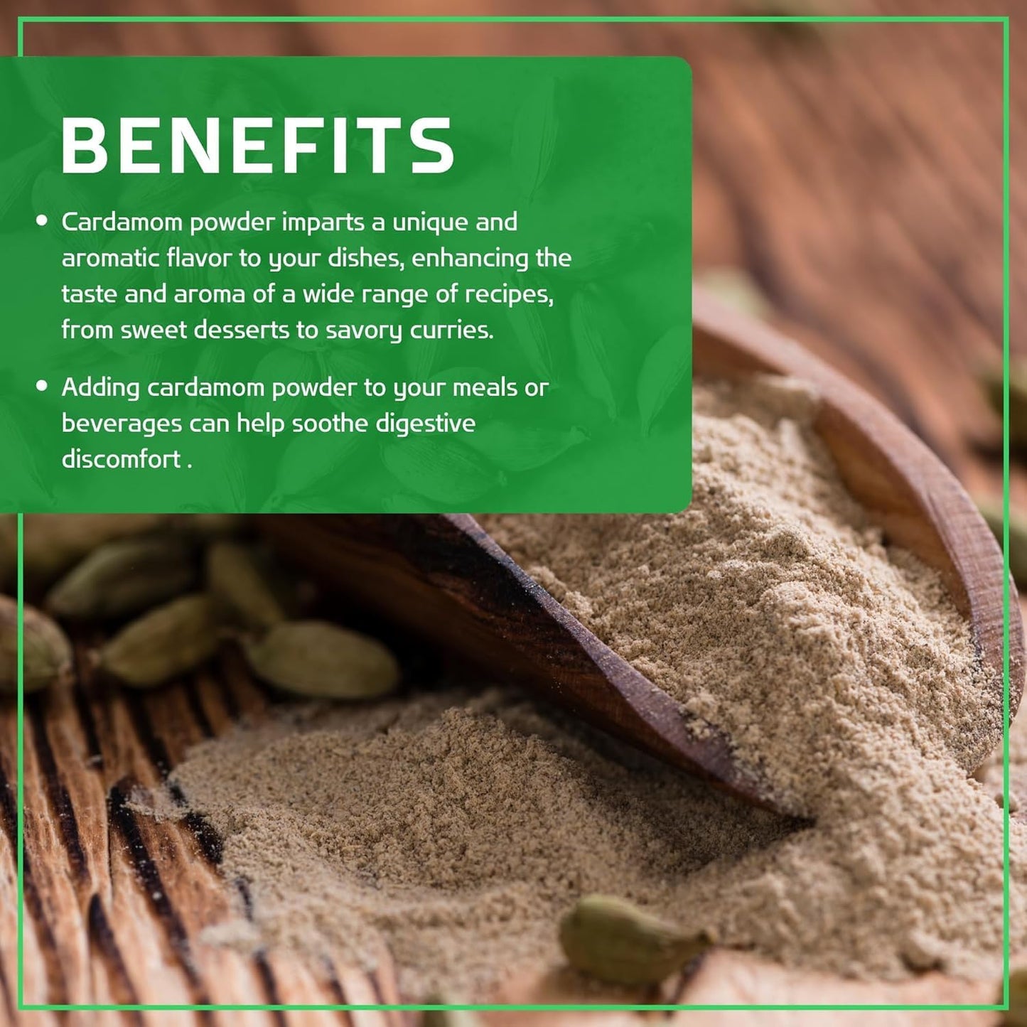 Darsa Organics Green Cardamom Powder 3.5 Oz, Usda Organic Ground Cardamom, Non-Gmo, Gluten-Free, Kosher, Freshly Milled Organic